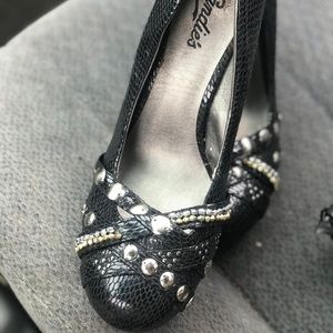 Punk Glam black sz 10 heels